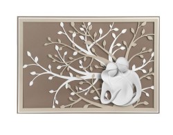 QUADRO ALBERO COPPIA STILIZZATO NOCCIOLA