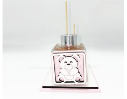 Bomboniera Nascita e Battesimo Mariella Martini Profumatore con apllicazione orsetto rosa