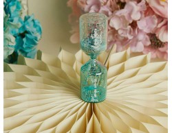 Bomboniera Claraluna Clessidra Decorativa Bicolore Azzurra Glitter Claraluna