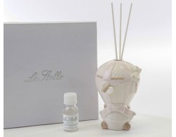 Bomboniera Battesimo Le Stelle profumatore bomboniera porcellana rosa