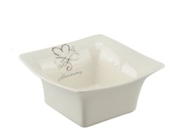 Bomboniera Matrimonio Harmony coppa svuota tasche porcellana bianca prmt21362