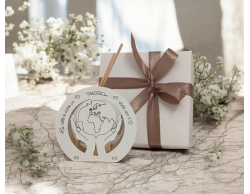 Bomboniera Matrimonio Profumatore Mani con Mappamondo in Legno
