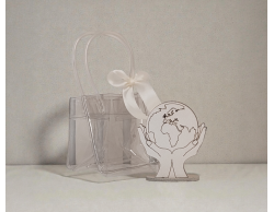 Bomboniera Matrimonio Profumatore Mani con Mappamondo in Legno Piccolo