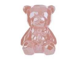 Bomboniera le stelle Salvadanaio Orsetto in Porcellana Rosa con Shopper