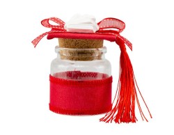 Barattolino vetro laurea con applicazione gessetto laurea