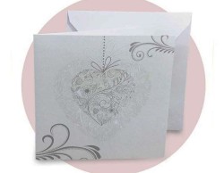 Partecipazione di nozze economica in carta bianca liscia