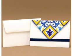 Partecipazione di Matrimonio tema maiolica