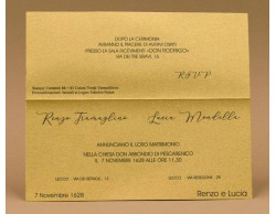 Partecipazione di nozze tema ulivo con iniziali in legno su Bomboniere Dolci Emozioni