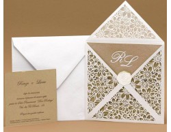 Partecipazione matrimonio modello laser