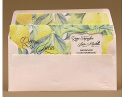 Partecipazione matrimonio tema limoni