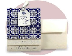 Partecipazione di nozze tema maioliche