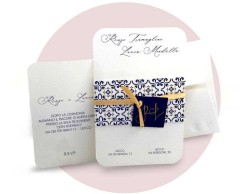 Partecipazione di nozze  tema maioliche