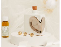 BOMBONIERA MATRIMONIO CLARALUNA OLIERA GRANDE CUORE SILVER CON OLIO