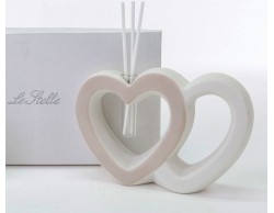 Bomboniera Matrimonio Le Stelle Profumatore doppio cuore porcellana