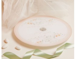 Vassoio Girevole Claraluna con Decoro Floreale Rosa