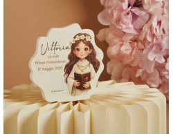 Bomboniera Claraluna Icona Placca Comunione Femmina Personalizzabile