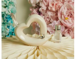 Bomboniera Claraluna Diffusore Ambiente Cuore Ceramica Applicazione Silver