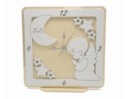 Bomboniera Comunione Cresima Mariella Martini SVEGLIA CON angelo che  prega