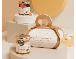 Bomboniera Claraluna con Marmellata di Fragola e Crema alla Mandorla