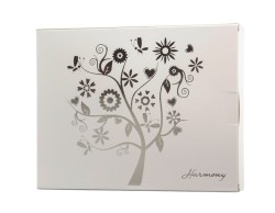 Bomboniera Matrimonio Harmony Portatovaglioli Cuori in Porcellana con Base in Bamboo su Bomboniere Dolci Emozioni