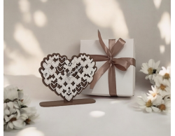 Bomboniera Matrimonio Orologio a Cuore in Legno