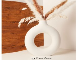 vaso con pampas claraluna