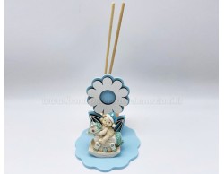 Bomboniera Prima Comunione Mariella Martini profumatore fiore con cavalluccio e orsetto