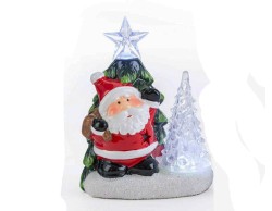 SOGGETTO NATALIZIO BABBO NATALE CON ALBERO LED