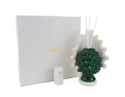 Bomboniera Matrimonio Le stelle profumatore pigna porcellana verde grande