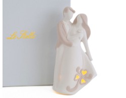 Bomboniera Matrimonio Le stelle sposini porcellana led