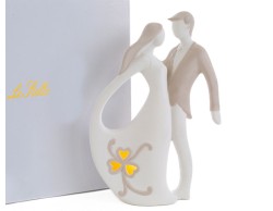 Bomboniera Articolo da regalo Matrimonio Le stelle sposini porcellana led