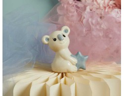 Bomboniera Battesimo Claraluna Statuetta Koala Stella Azzurra Ceramica