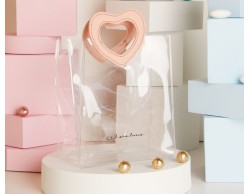 Bomboniera Battesimo Claraluna Statuetta Orsetto Cuore Rosa Ceramica su Bomboniere Dolci Emozioni