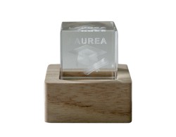 Bomboniera Lampada Cubo LED Crystall Laurea