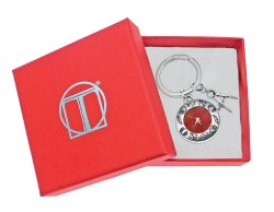 bomboniera laurea architettura  portachiavi orologio compasso con scatola su Bomboniere Dolci Emozioni