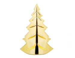 Albero Natalizio in Porcellana Oro 28 cm - Eleganza Festiva Brillante