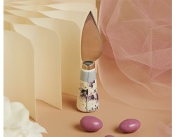 Coltellino Formaggio Decoro floreale lilla