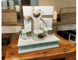 Bomboniera Matrimonio Portamarmellate con tre marmellate incluse