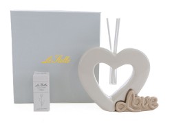 Bomboniera Matrimonio Le stelle profumatore cuore love bianco c/astuccio