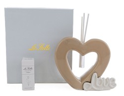 Bomboniera Matrimonio Le stelle profumatore cuore love beige c/astuccio