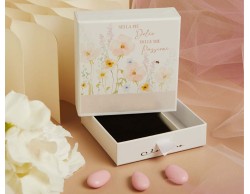 Scatolina Bomboniera Confettata Floreale Rosa Claraluna