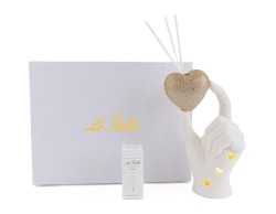 Bomboniera Comunione Le stelle profumatore cuore mano led