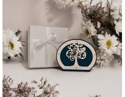 Bomboniera Matrimonio Orologio da Tavolo Albero della Vita in Legno