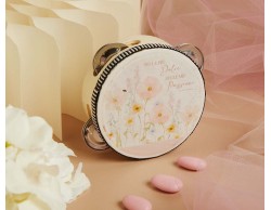 Bomboniera Claraluna Tamburello Decorativo Fiori Rosa