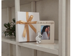 Bomboniera Matrimonio Portafoto con Chiave di Violino e Frase