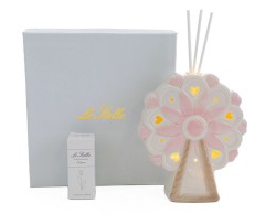 Bomboniera  Nascita Battesimo Le stelle profumatore ruota panoramica  led rosa