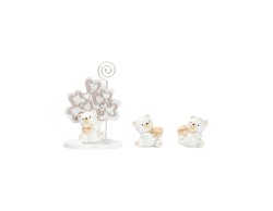 Bomboniera harmony ALBERO DELLA VITA MEMO CLIP CON ORSETTO BABY TORTORA 3D AMORE - GIOIA - SOGNI IN 3 VARIANTI ASSORTITE