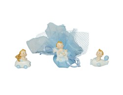 sacchetto nascita battesimo BIMBO RESINA CON AUTOMEZZI ASSORTITO IN 3 MODELLI