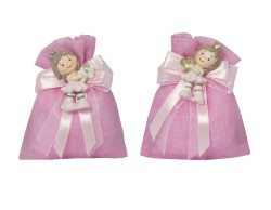 Sacchetto harmony Nascita e Battesimo principessa resina assortito in 2 modelli