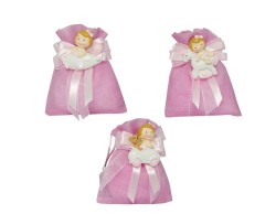 Sacchetto harmony Nascita e Battesimo magnete bimba con automezzi assortito in 3 modelli